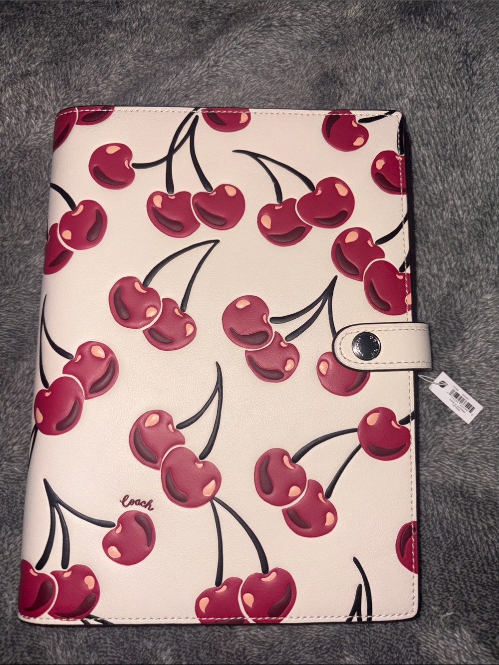 Coach Cherry-Print Cream & Red Tablet Folio Case